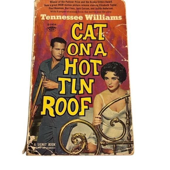 Tennessee Williams Cat on a Hot Tin Roof Screenplay version Paperback 1st 1958 - Picture 1 of 7